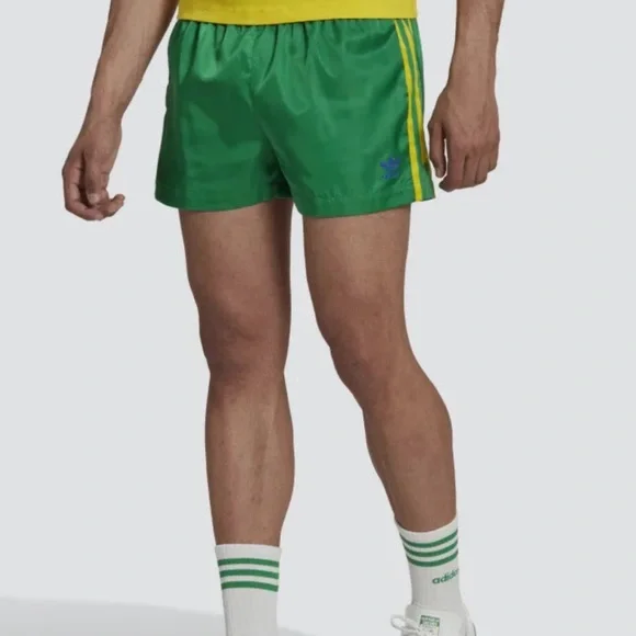 LIKE NEW WORN ONCE LIMITED EDITION Adidas Men Brazil 3-Stripe Woven Track Shorts